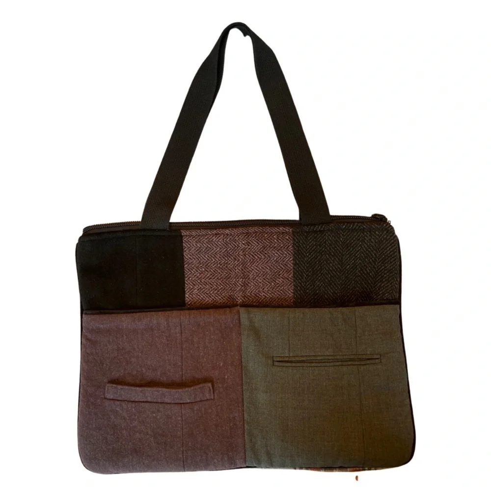 Baabaazuzu Up-cycled Zippered Laptop / tote Bag